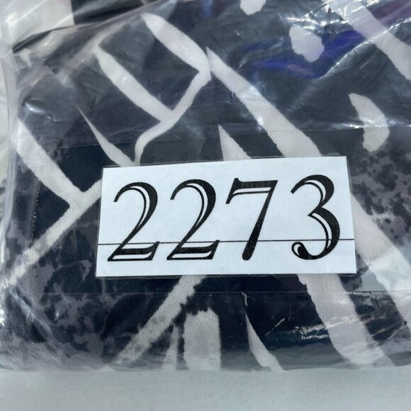 Chicos Womens Black & White Abstract Print Wrap Dress Size 2 (L) 2273 - Picture 7 of 8